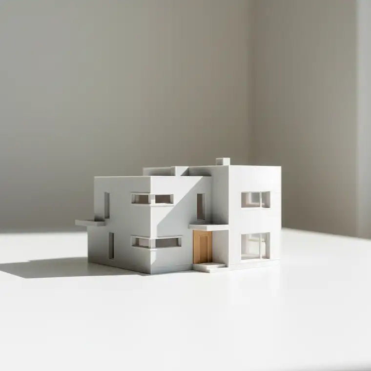 Fotorealistyczna wizualizacja 3D domu jednorodzinnego z aranżacją ogrodu, pomagająca uniknąć kosztownych przeróbek projektu przed budową