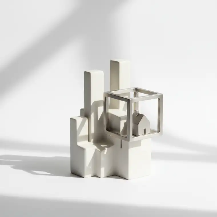 Fotorealistyczna wizualizacja 3D mieszkania 50 m2 w dużym mieście, pokazująca salon z aneksem i wpływ jakości renderu na koszt w 2026 roku