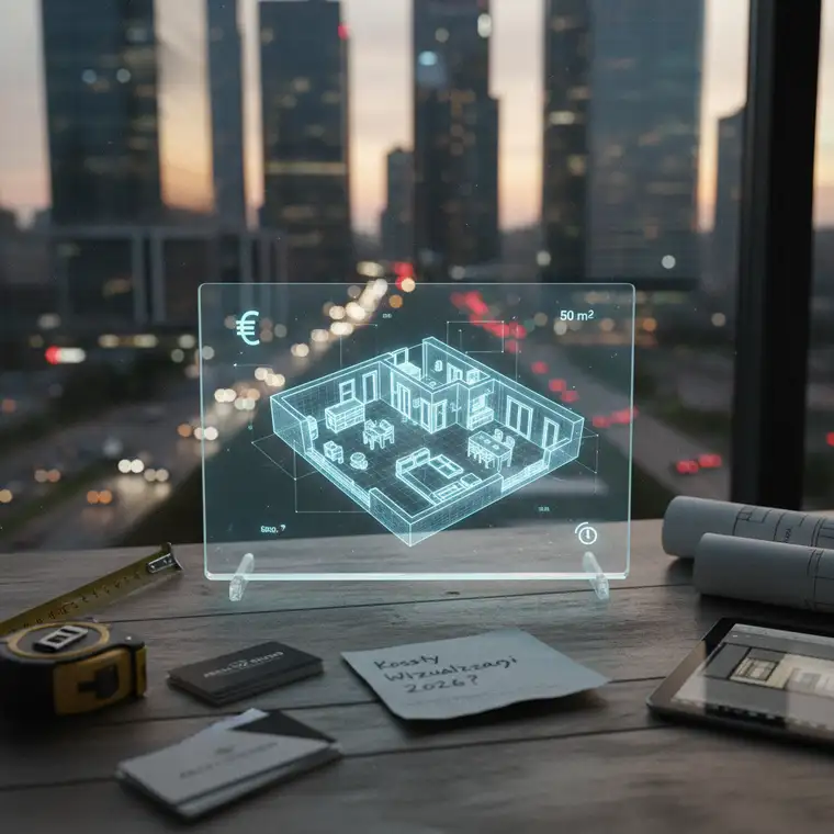 Koszt kompleksowej wizualizacji 3D mieszkania 50 m² w 2026 roku