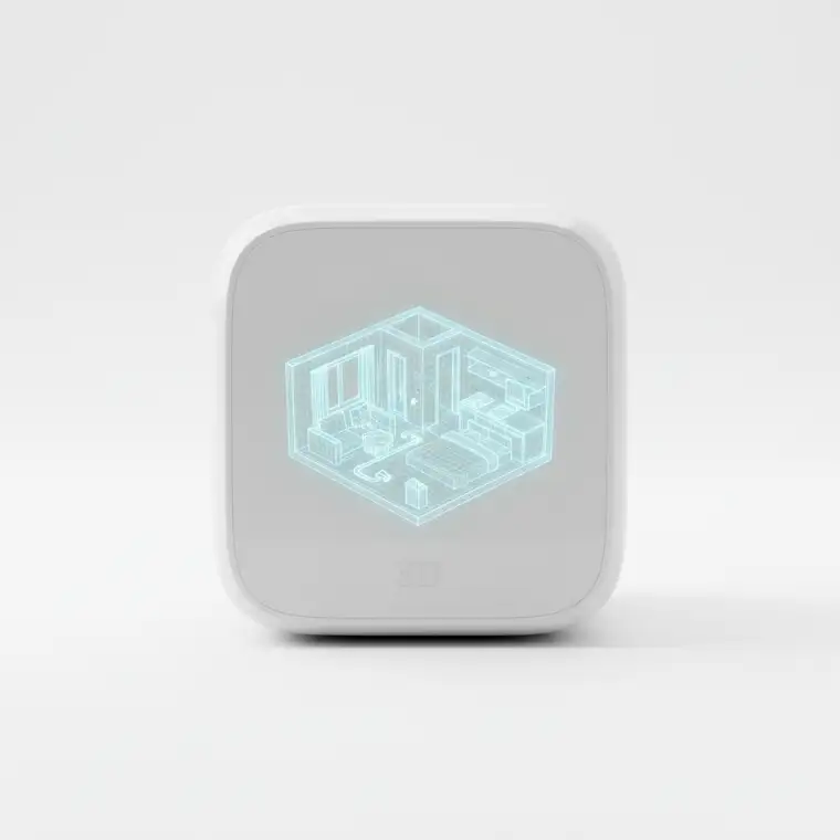 Wirtualny spacer 3D małego mieszkania 30 m2 na wynajem długoterminowy w małym mieście, widok nowoczesnej kawalerki online