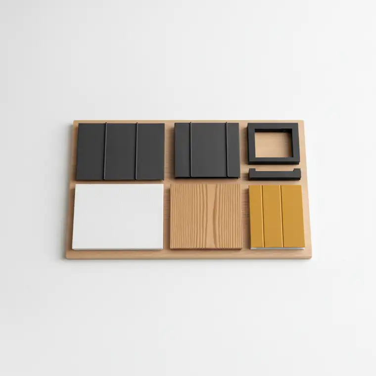 Wizualizacja 3D domu z dachem dwuspadowym pokazująca dobór kolorów elewacji, kontrasty i materiały, aby uniknąć efektu klocka