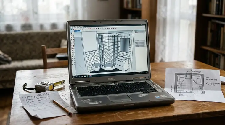 Wizualizacja 3D łazienki jako klucz do udanego remontu małej łazienki