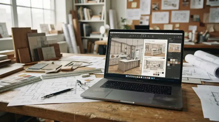 Projekt kuchni ai ze zdjęcia jako narzędzie inspiracyjne