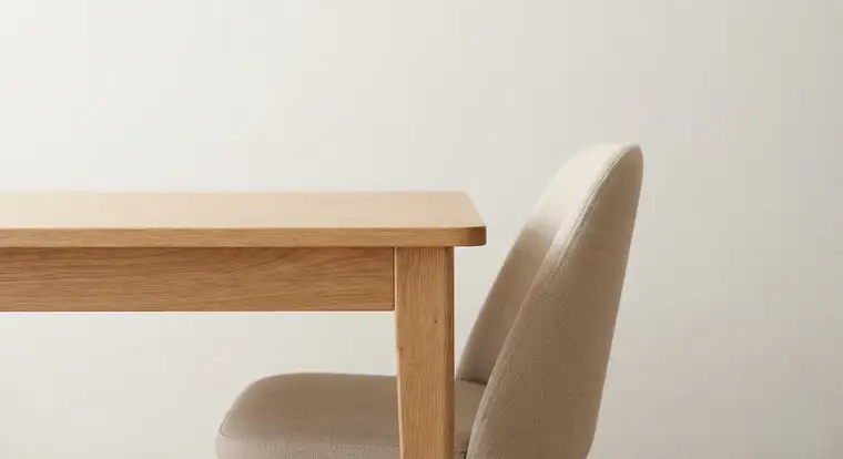 Aranżacja salonu z aneksem kuchennym 20m2 ze stołem, sofą i szafą wzdłuż dwóch ścian, z zachowanym przejściem 70-80 cm